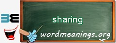 WordMeaning blackboard for sharing